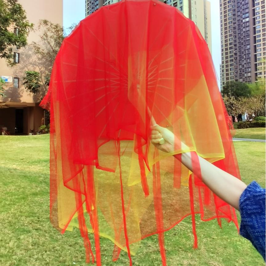 古风流苏飘带带纱薄纱舞蹈伞鱼跃龙门跳舞伞龙吟九州表演道具伞