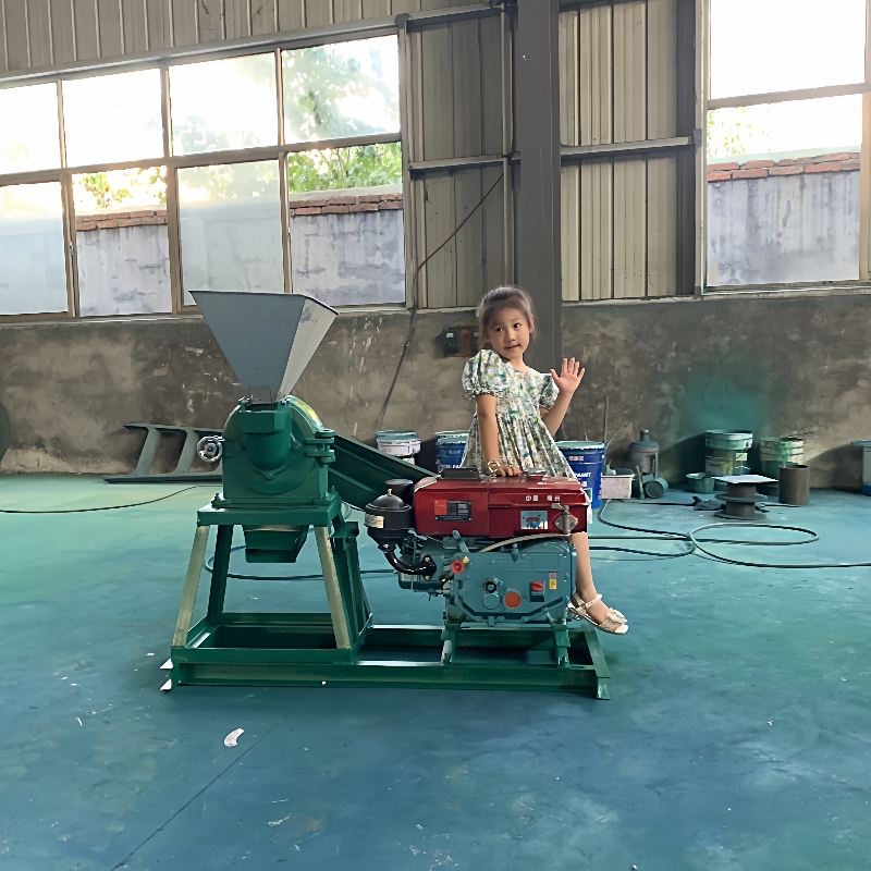 梨子苹果不锈钢打浆机柴电两用玉米麸皮粮食粉碎机鸡骨头粉碎机