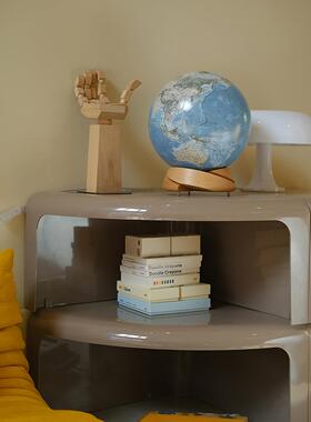 榉木螺旋实木宏微地球书房客厅办公室样板间地球仪摆件开业乔迁礼