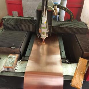 0.01 厂家直销t2紫铜板纯铜垫片红铜板零切激光切割加工定制 80mm