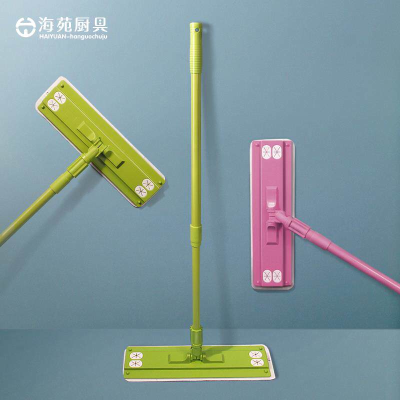2021韩国进口黏贴平板拖把平拖家用擦瓷砖夹布拖把平板拖布替换布
