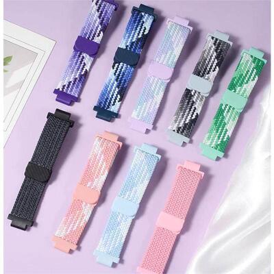 适用小天才W2123AC儿童电话手表Y8表带Q1A舒适好弹性磁吸编织腕带