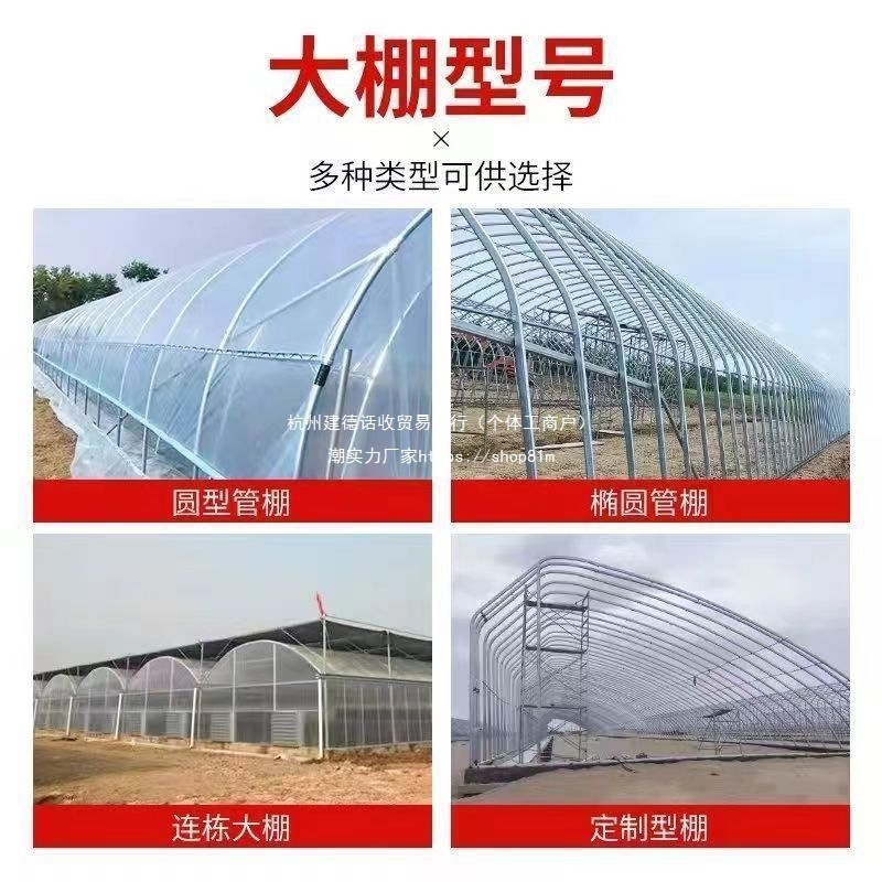 养殖大棚全套种植蔬菜钢架拱杆支架一整套抗风保温户外钢管架子棚