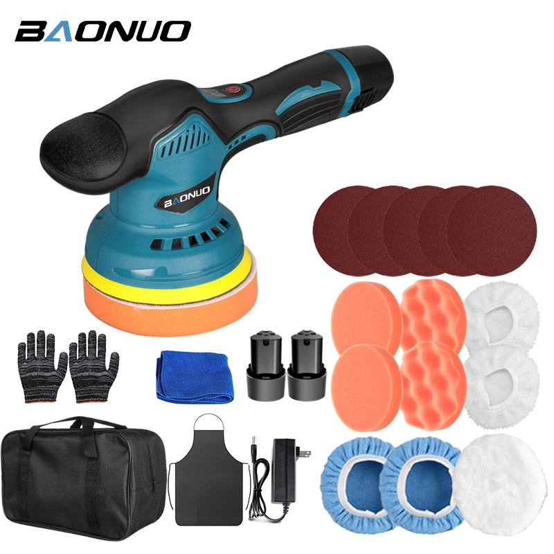 锂电打蜡机 修复划痕打蜡便携家用偏心充电封釉机手持 汽车抛光机