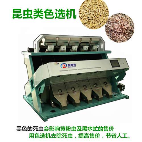 智能色选机黄粉虫分选机黑水虻筛选设备干虫活虫死虫分离活体小虫
