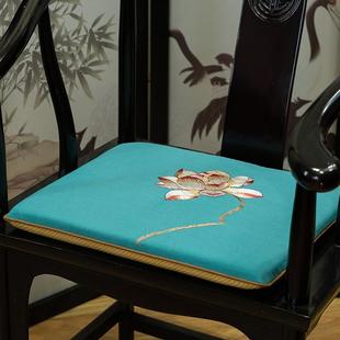 沙发垫古典家具茶圈椅太师官帽餐椅垫防滑夏天 红木椅子坐垫新中式