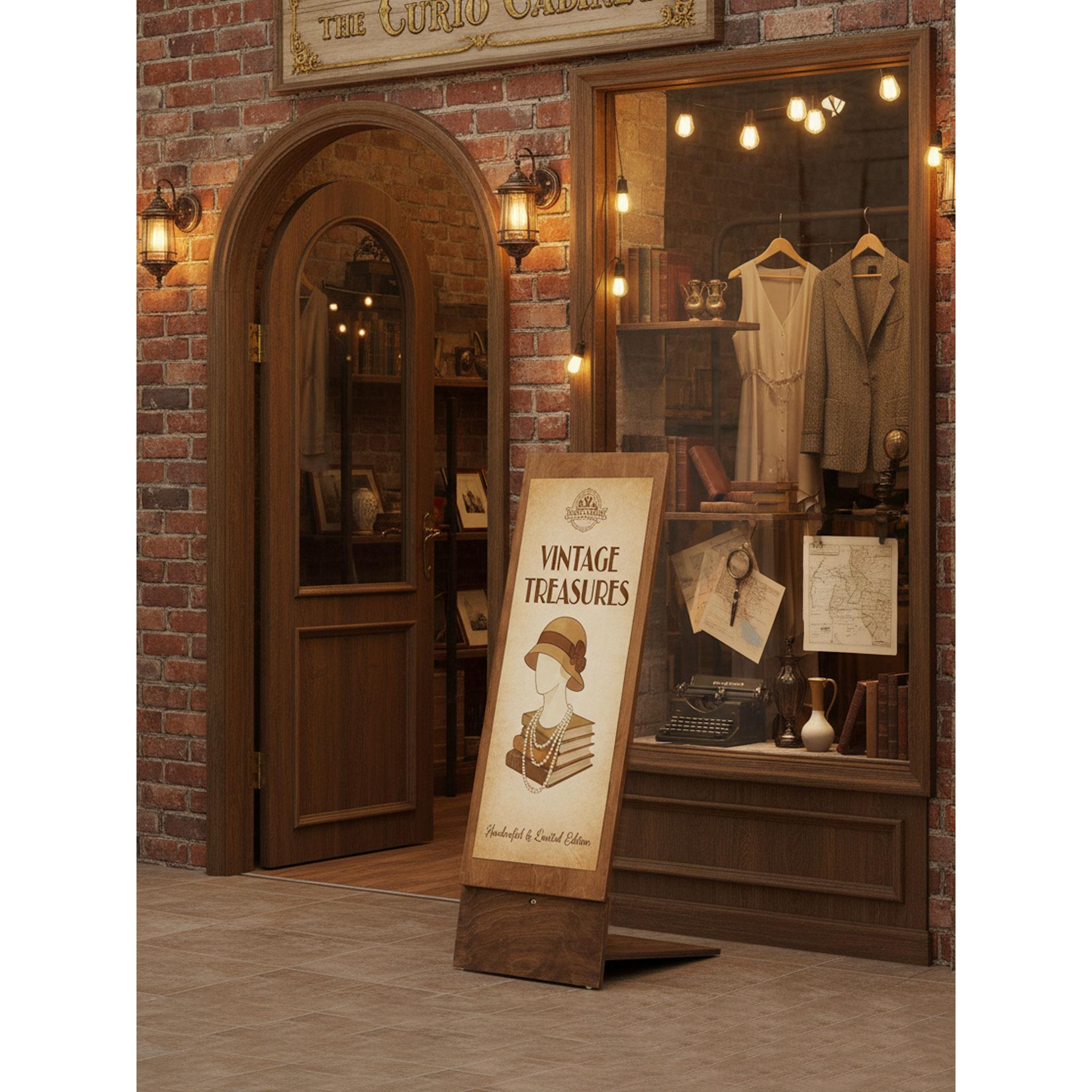 展架立式落地式广告牌覆古海报定制展会活动宣传咖啡馆店门口招牌