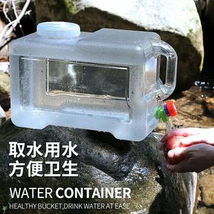 .户外水桶带龙头车载自驾游家用大塑料矿泉饮纯净水蓄水箱储水用