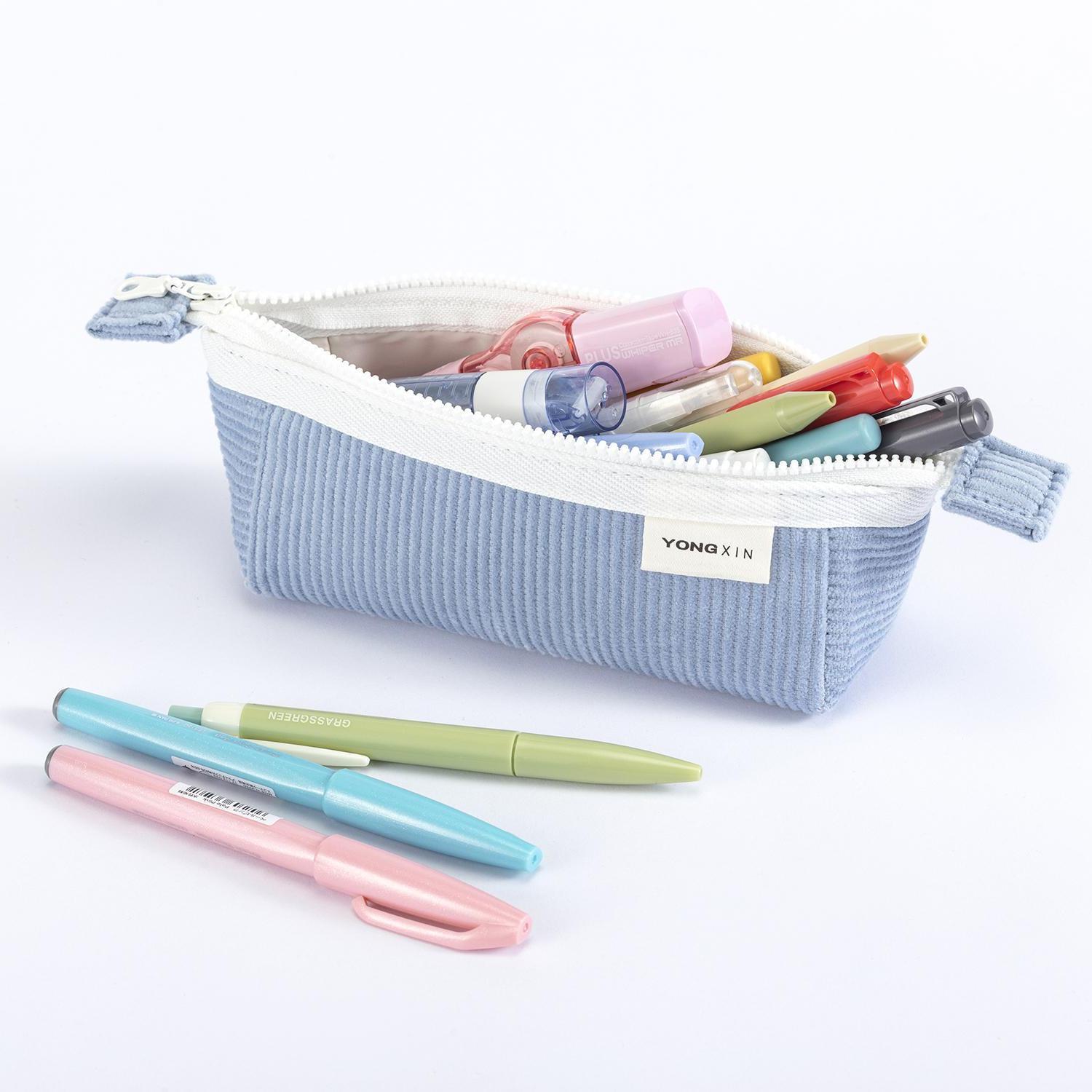 用心造物原创小众梦飞船灯芯绒文具盒笔袋可携式日系简约文具袋