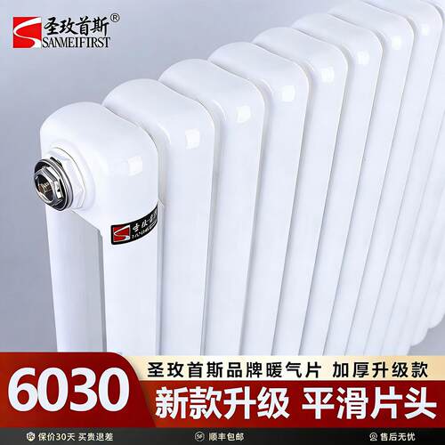 圣玫首斯新款暖气片家用水暖大水道6030钢二柱碳钢散热片集中供暖