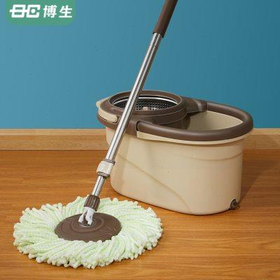 博生旋转拖把桶地拖桶双驱动自动拖布桶家用墩布桶拖把不锈钢拖把