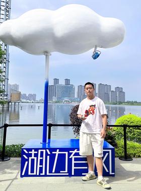 景区户外网红打卡拍照地标建筑爱心向日葵相框打卡大型心形装饰品