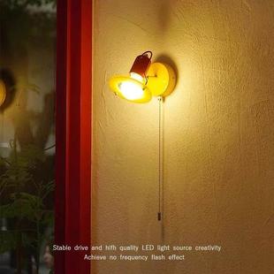 中古ins彩色孟菲斯摇臂墙北欧童趣卧室床头书房儿童房壁灯