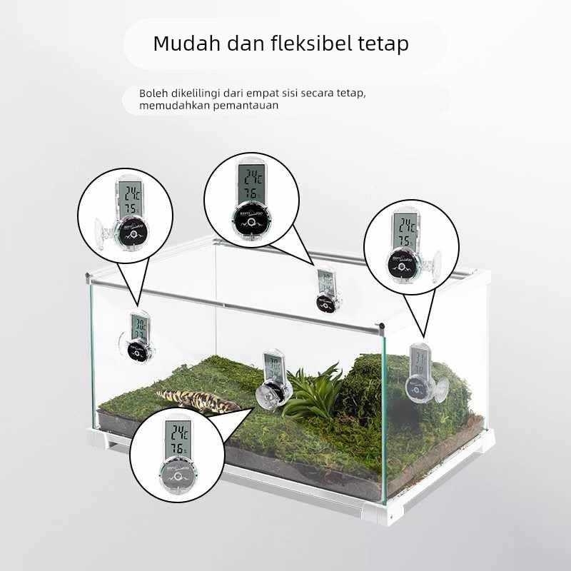 Reptizoo爬虫温度计蜥蜴守宫蛇陆龟角蛙黄缘饲养箱迷你电子湿度计