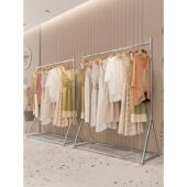 店挂衣架童装 女装 悬挂衣服架子陈列货架 店展示架落地式 不锈钢服装