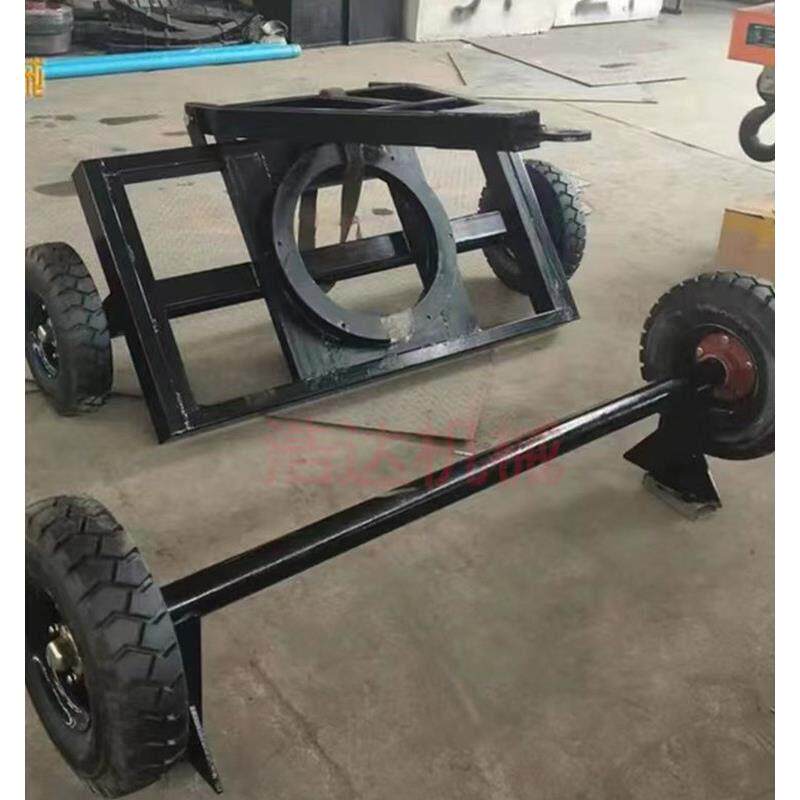 各种重型平板拖车配件大吨位轮胎转盘牵引杆物流转运周转车搬运车