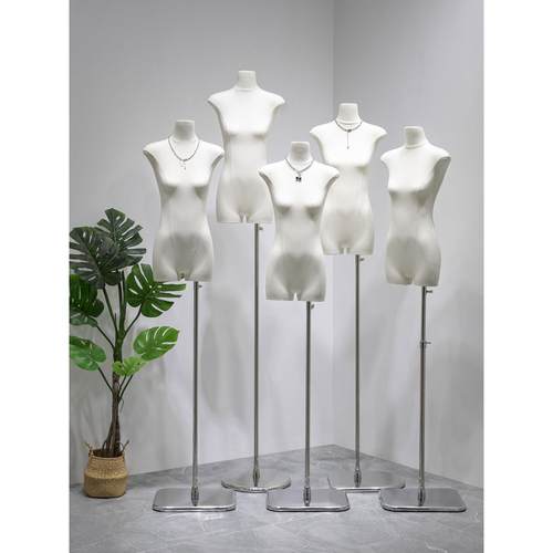 扁身挂件手平胸模特女服装店橱窗人偶展示架半全身假人体道具模型