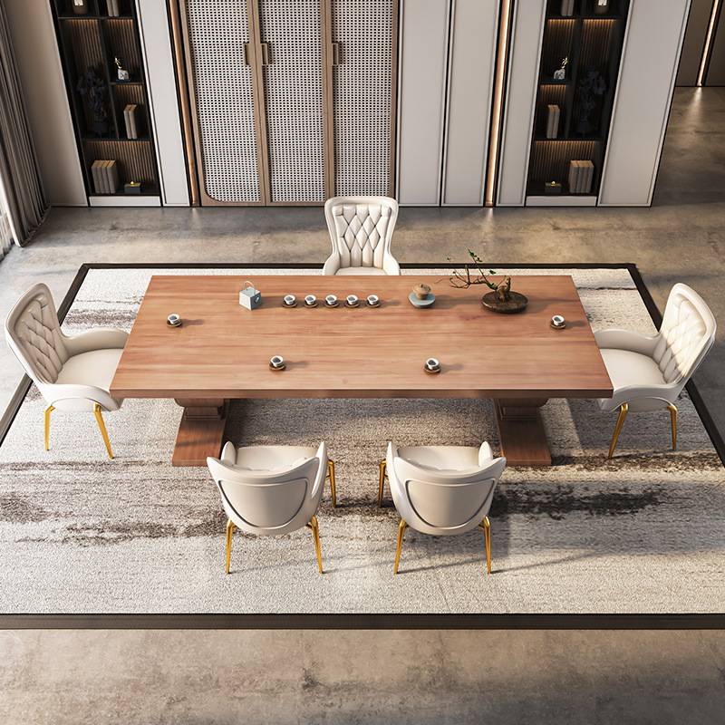 原木松木实木茶桌椅组合现代简约功夫新中式禅意办公室喝茶泡茶桌