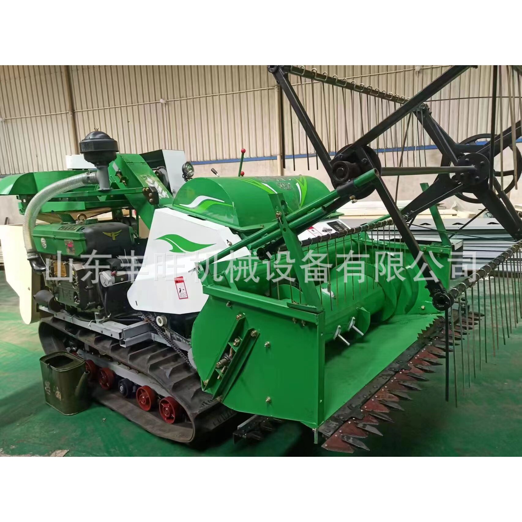 履带式小麦水稻联合收割机 大豆栓链轨收割机 小型稻谷收割链轨机