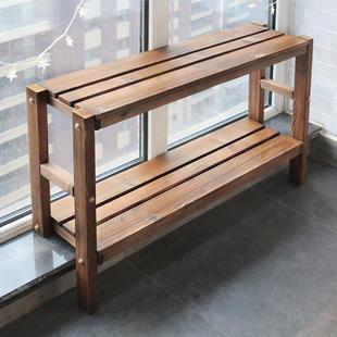 窗台台阶加宽花架多肉花盆架防腐木阳台多层实木延伸拓宽架遮挡架