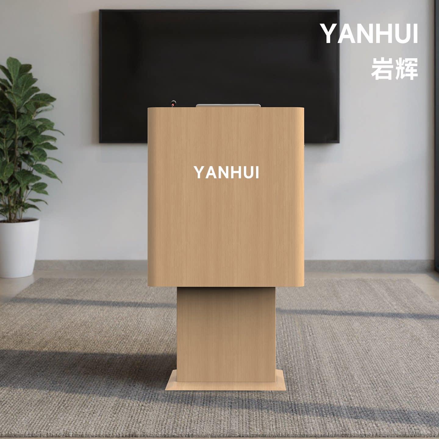 升降演讲台 气动调节升降办公桌讲台站立式发言台办公会议室桌子