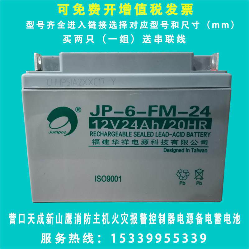 营口天成山鹰消防主机电池气体灭火灾报警控制器电源柜备用蓄电池