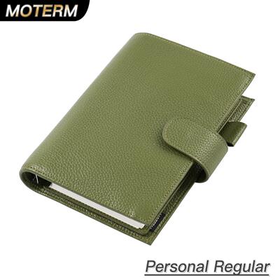Moterm Personal 活页手帐本荔枝纹头层牛皮随身记事本Regular