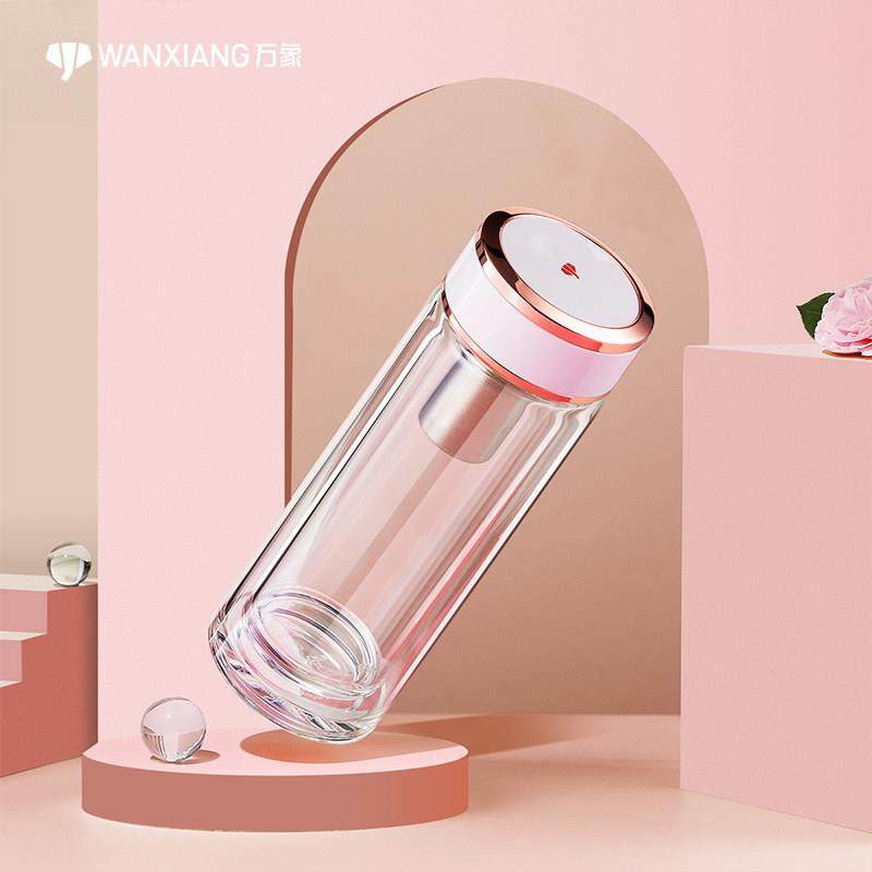 万象高端便携小巧男士加厚耐高温双层隔热玻璃杯单层女高颜值泡茶,餐饮具,玻璃杯,淘宝优惠券,粉丝福利购,淘宝优惠卷