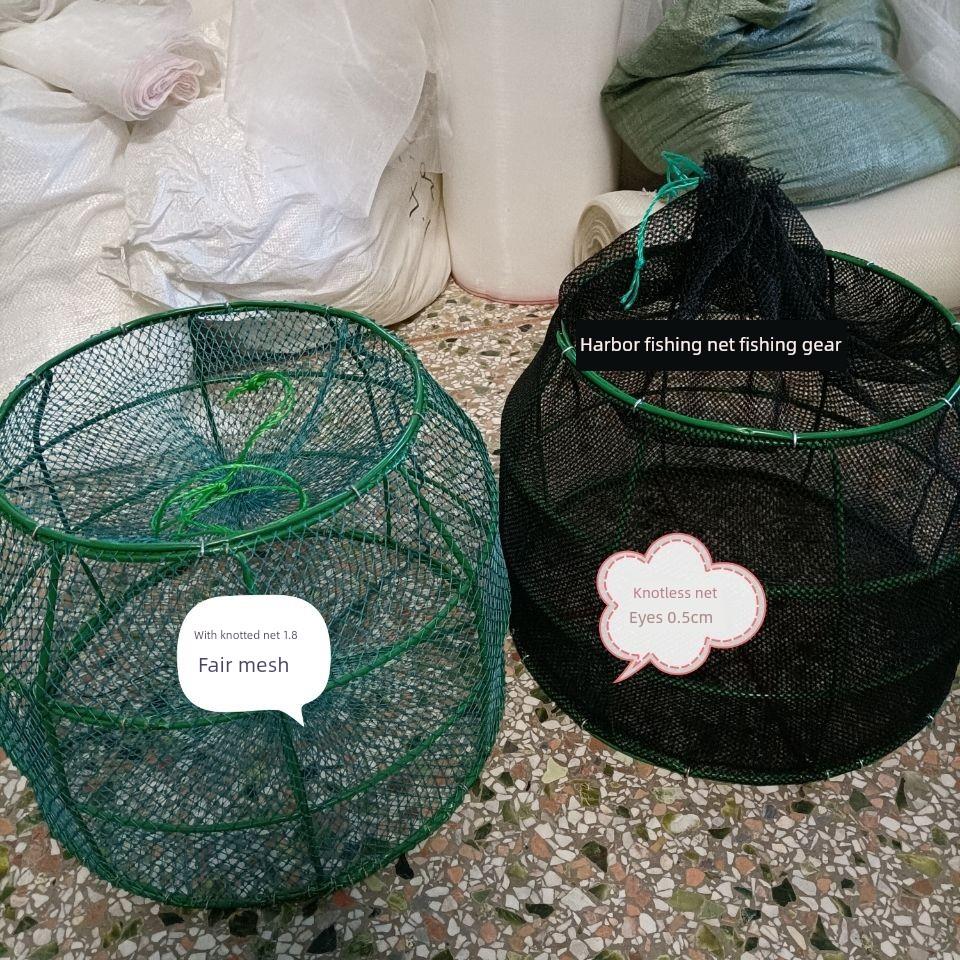 养鱼网袋折叠鱼护存鱼网箱鱼笼螃蟹笼河虾笼吊笼养殖暂养笼蟹塘鱼