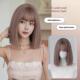 七街一刀切假发女粉棕色日常自然减龄短直发波波头整顶假发套光头