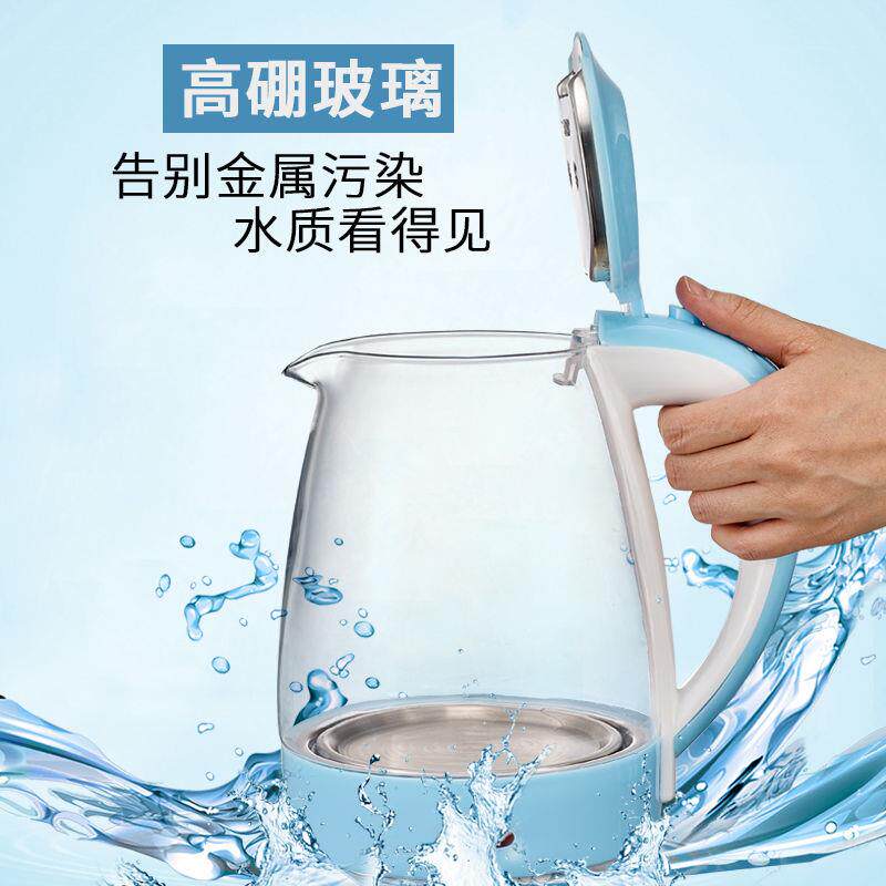 万利电热水壶快烧壶高硼玻璃养生壶大容量开水壶烧水壶家用耐用