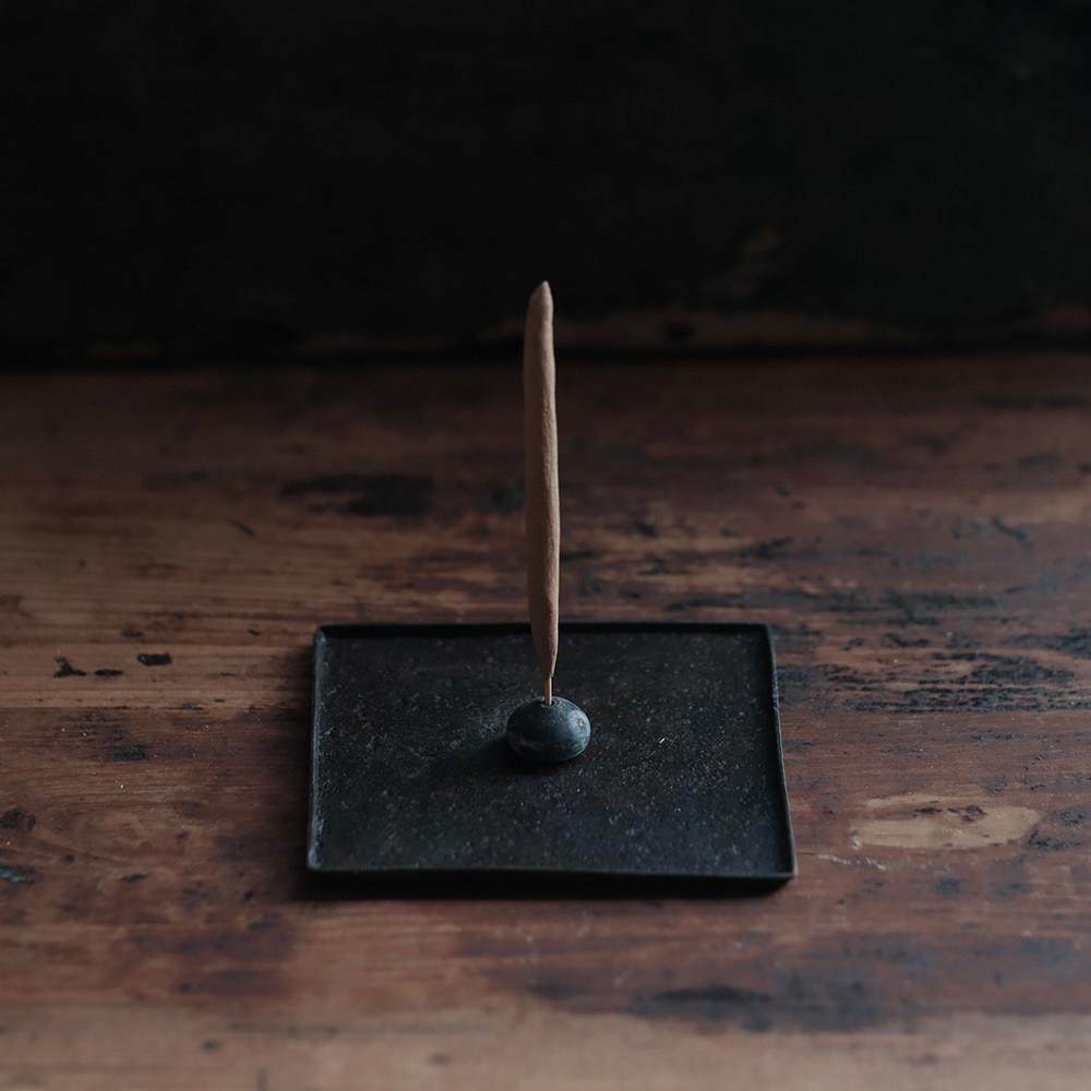 爻二｜纯手工锤制老铁香盘铁香插底座直角圆盘茶盘杯托 托盘茶具,家居饰品,香托/香盘/香座/香插,淘宝优惠券,粉丝福利购,淘宝优惠卷