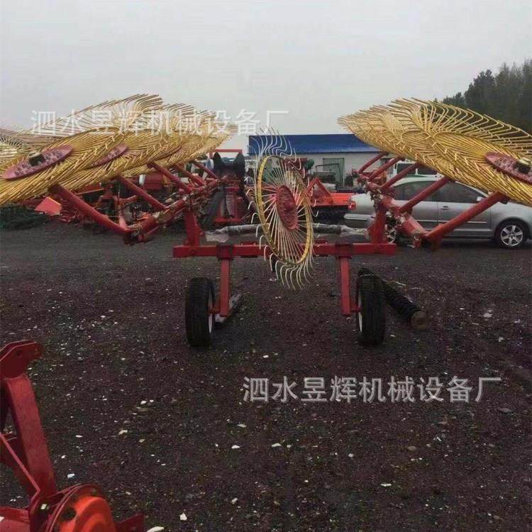 大型农场用液压圆盘搂草机玉米秸秆稻草搂拾成堆好操作搂草机