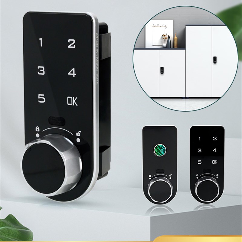 智能储物文件柜指纹锁铁柜木柜通用D转舌锁健身房浴室柜电子密码