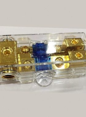 汽车音响改装功放蓝色保险管 一分二 一出二保险座 保险胆60A