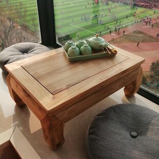 实木炕几老榆木飘窗榻榻米阳台小茶几矮窗台日式桌子简约老式炕桌