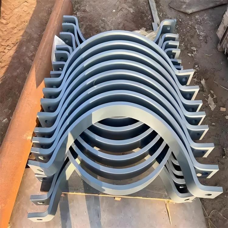 矿夹抱箍电架力线用路用管管道矿用管夹支吊管夹双孔镀锌扁钢管夹图片