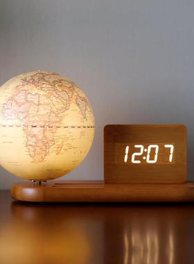 funglobe地球仪13cm小号电子时钟高端家居摆饰AR学生用办公桌礼物