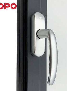 HOPO好博断桥窗执手内开内倒窗户把手拉手AH606孔距84 85拨叉把手