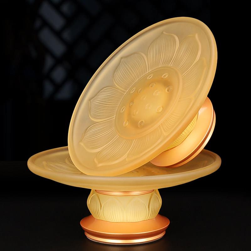 纯铜琉璃莲花水果盘贡盘供盘果碟果盘果碟供佛水果盘