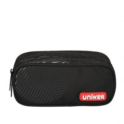 uniker文具收纳盒家用化妆品收纳盒大容量双层笔袋便携袋子首饰包