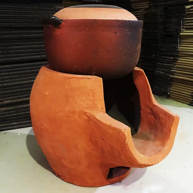手工柴火泥炉土菜馆炖肉煨菜炭炉火锅灶怀旧餐具商用户外围炉煮茶