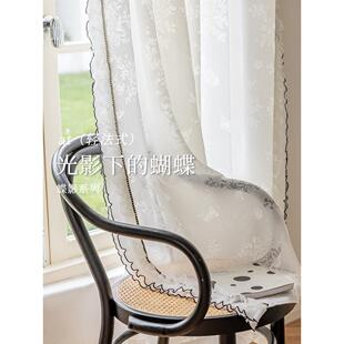 蝶影 镂空纱法式覆古风阳台客厅窗纱帘浪漫窗纱定制