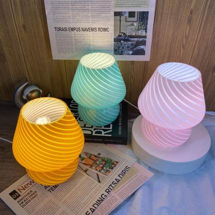 网红欧美跨境ins风少女心小清新创意蘑菇台灯卧室床头LED小夜灯饰