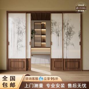 宋氏美学完美系统胡桃木厨房三联动拉门阳台客厅隔间门吊轮移门