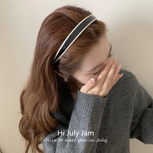 不勒头 小香风头箍气质百搭通勤压发发卡 U型醋酸眼镜发箍复古法式