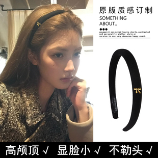 高级感金标小蝴蝶结发箍2025新款 日常外戴高颅顶头箍头饰 洋气时尚