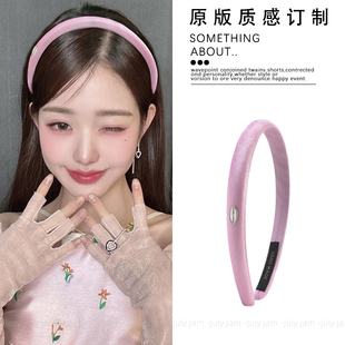 简约百搭头箍洗脸专用压发发卡 粉色细边发箍2025年新款 张元 英同款