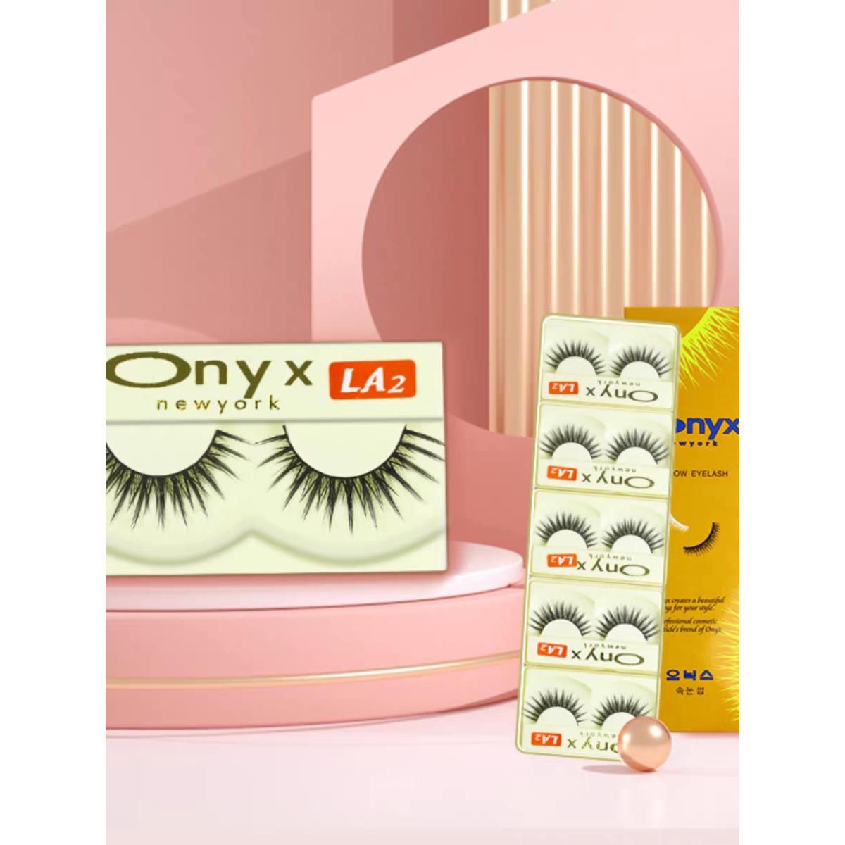 日韩好手工欧内丝ONYX假睫毛LA2 自然裸妆浓密交叉夜店舞台假睫毛