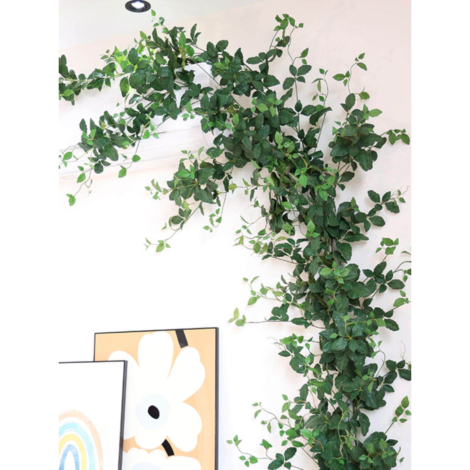 采购产品模拟叶子，假绿色植物，藤条，假花，空调管道装饰，阻塞